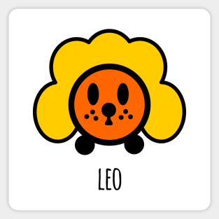 Horoscope - Cute zodiac – Leo (white) Sticker